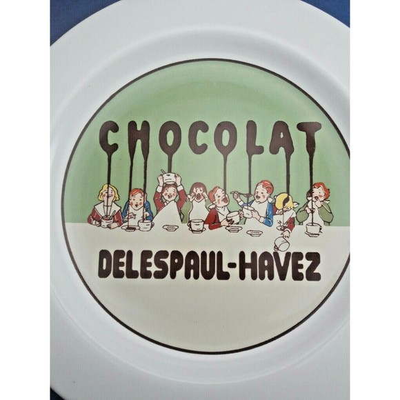 CHOCOLAT DELESPAUL-HAVEZ : Bandeau émaillé. Email Ed. Jean, 50.1 x 20